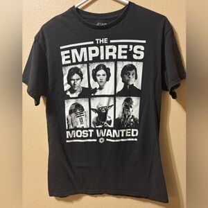 Star Wars The Empire’s Most Wanted Line-up Sleeveless T Shirt Black Size Medium